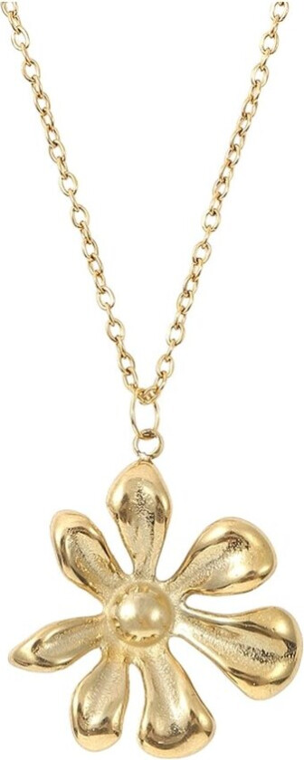 Timi of Sweden Irregular Flower Dangling Necklace Gold