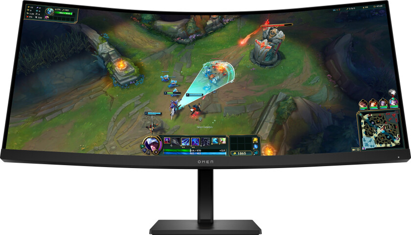 HP Omen 34C G2 Curved Gaming PC Skjerm - 34", 3440x1440, 180Hz, 1ms - Sort