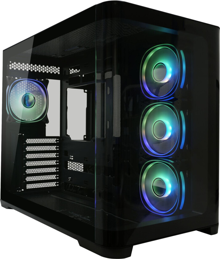 8001B PC Kabinett - Midi Tower, ATX, Pro-Storm Dark - Svart