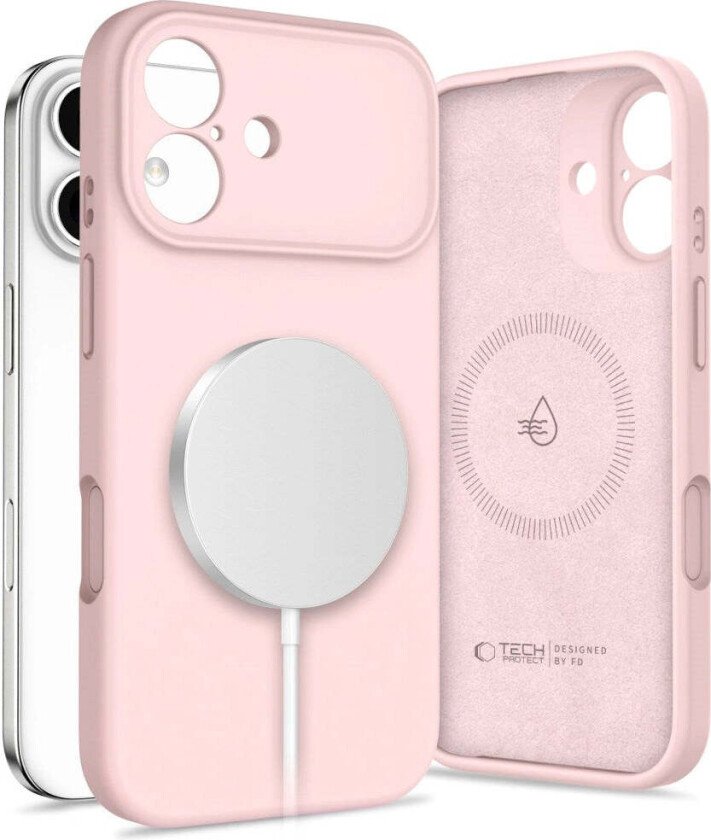 iPhone 17 Tech-Protect Silicone Deksel - MagSafe Kompatibel - Rosa