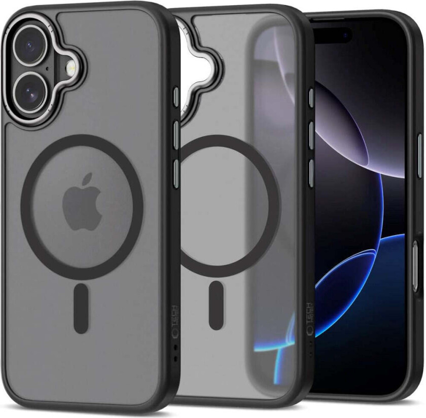 iPhone 17 Tech-Protect MagEdge Hybrid Deksel - MagSafe Kompatibel - Matt Svart