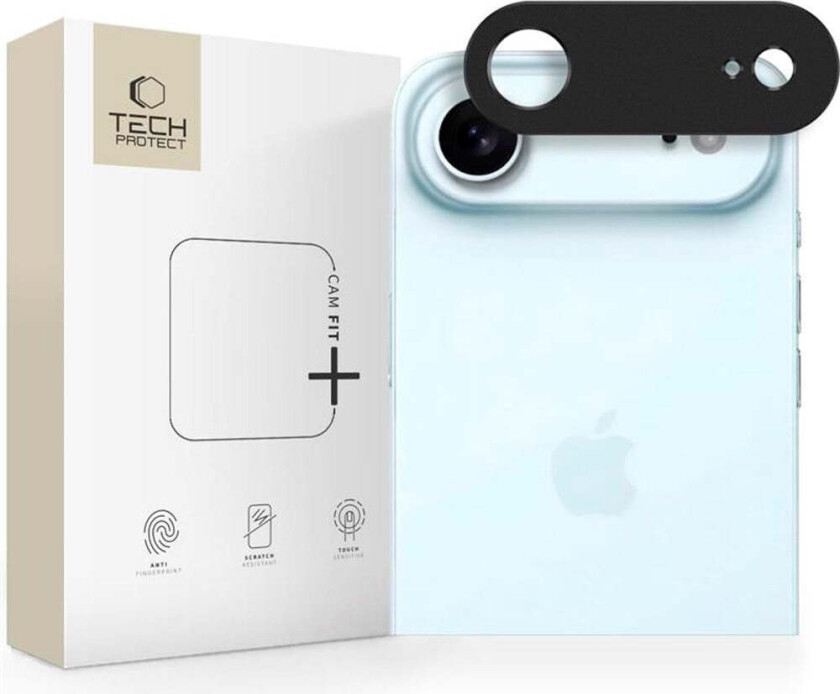 iPhone 17 Air Tech-Protect Camalloy Fit+ Kameralinsebeskyttelsesdeksel - Svart