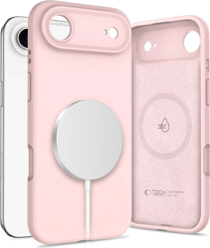 iPhone 17 Air Tech-Protect Silicone Deksel - MagSafe Kompatibel - Rosa