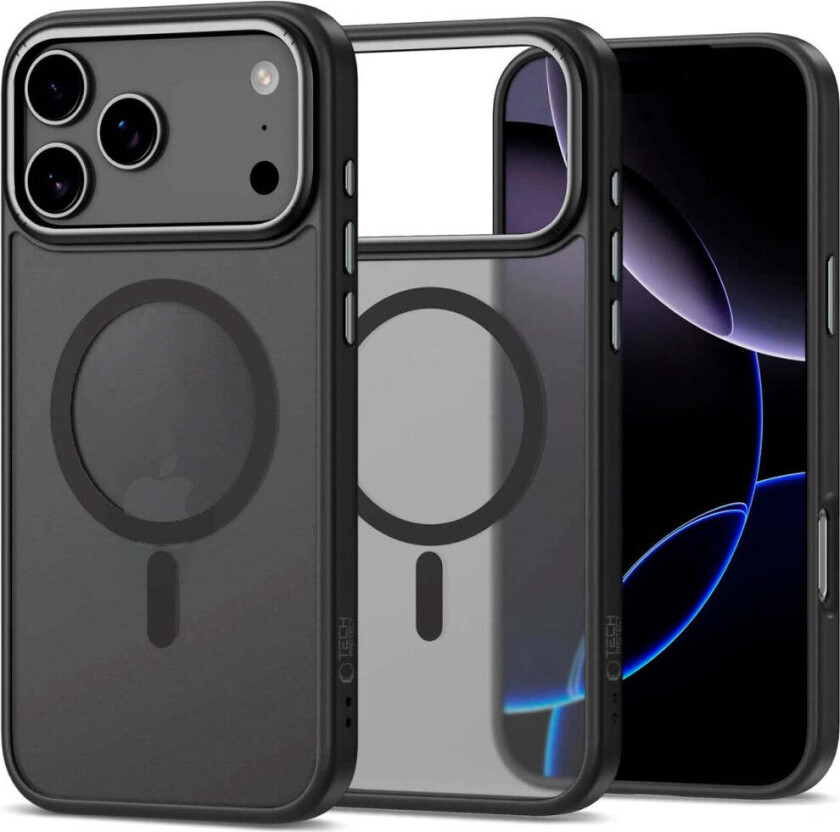 iPhone 17 Pro Tech-Protect CamEdge Hybrid Deksel - MagSafe Kompatibel - Matt Svart