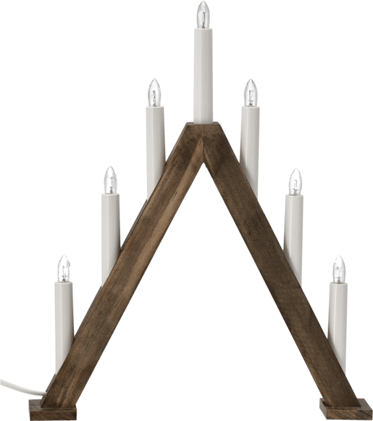 Nord adventsstake 40 cm Mørkbeiset