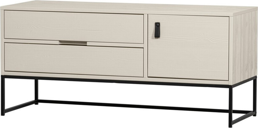 TV-enhet Silas - Støv, Børstet furu, 120 cm