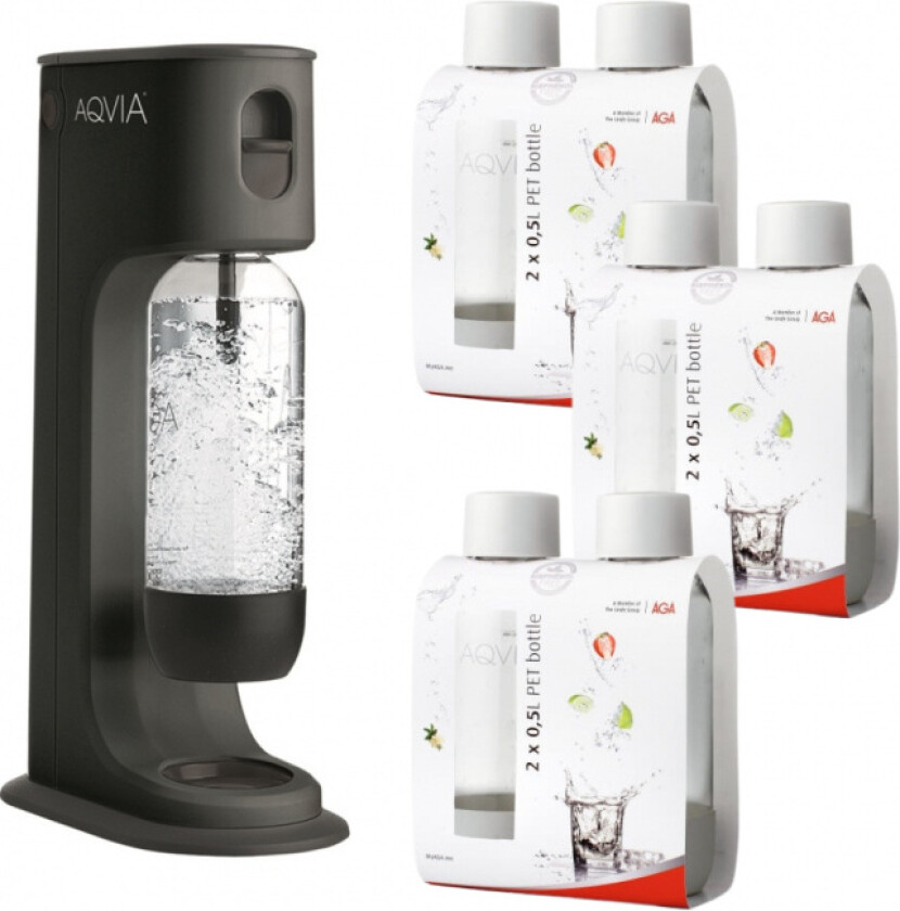 Aqvia Balance (Black) + 6 x 0,5L PET-flaskor