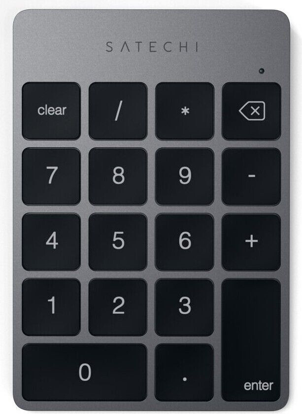 Aluminium Slim Oppladbart Bluetooth-tastatur - Grå