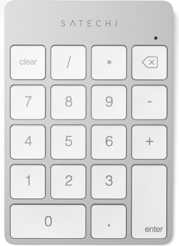 Aluminium Slim Oppladbart Bluetooth-tastatur - Sølv