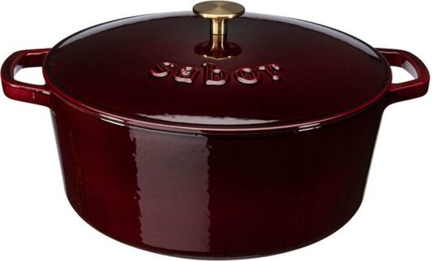 Støpejernsgryte 6,7 L zinfandel brass