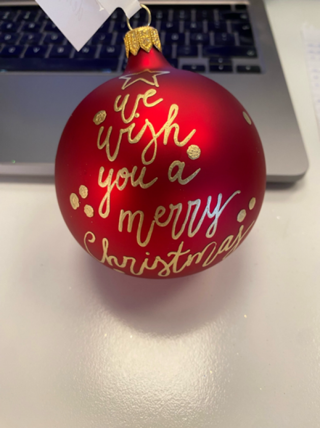 Lux Greetings julekule rød 8cm