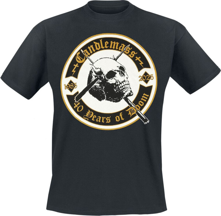 T-skjorte - 40 Years Of Doom - S til XXL - Herrer - svart