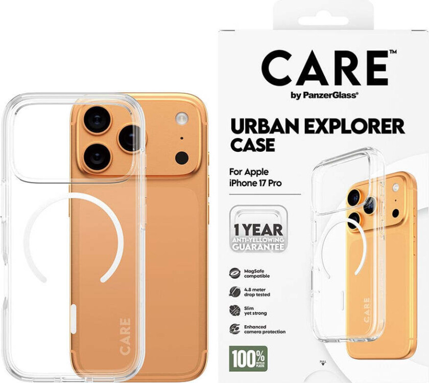 Care Urban Explorer Case Magsafe Iphone 17 Pro Gjennomsiktig