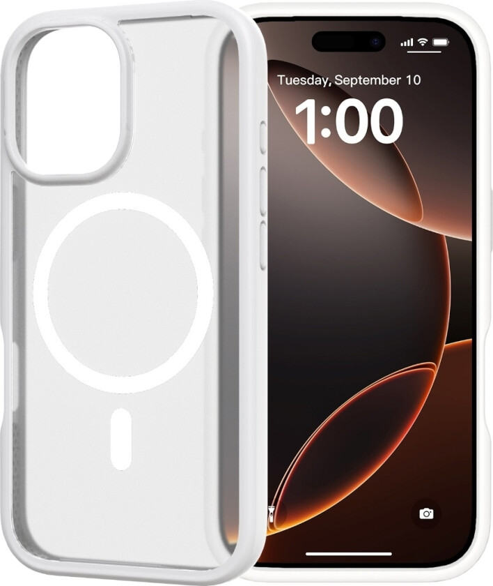iPhone 17 Drop Case Mag deksel, hvit/grå