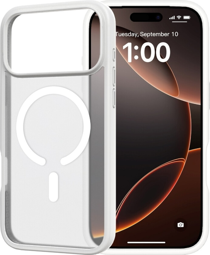 iPhone 17 Pro Drop deksel Mag cover, hvit/grå