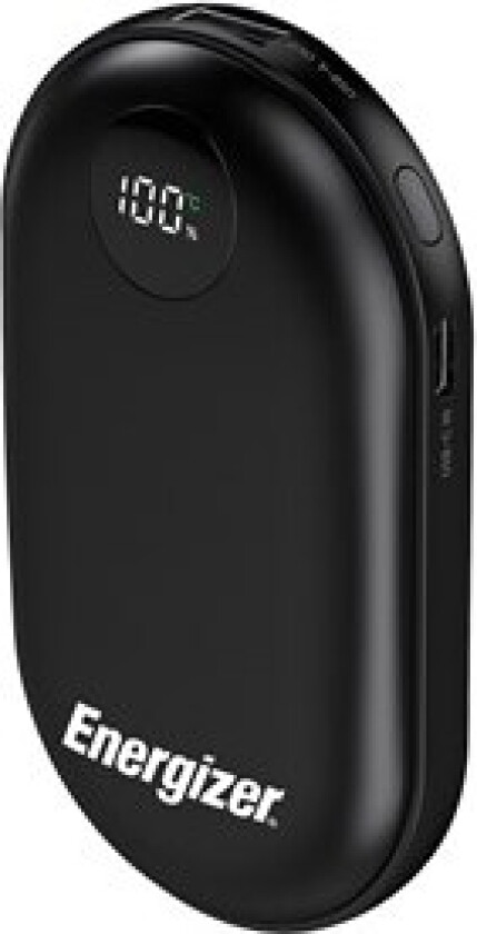 2-in-1 Hand Warmer and Power Bank. Black Nødlader