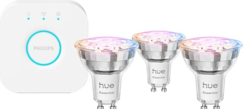 Philips Hue Essentials LED-pære 3W GU10 (3-pk)