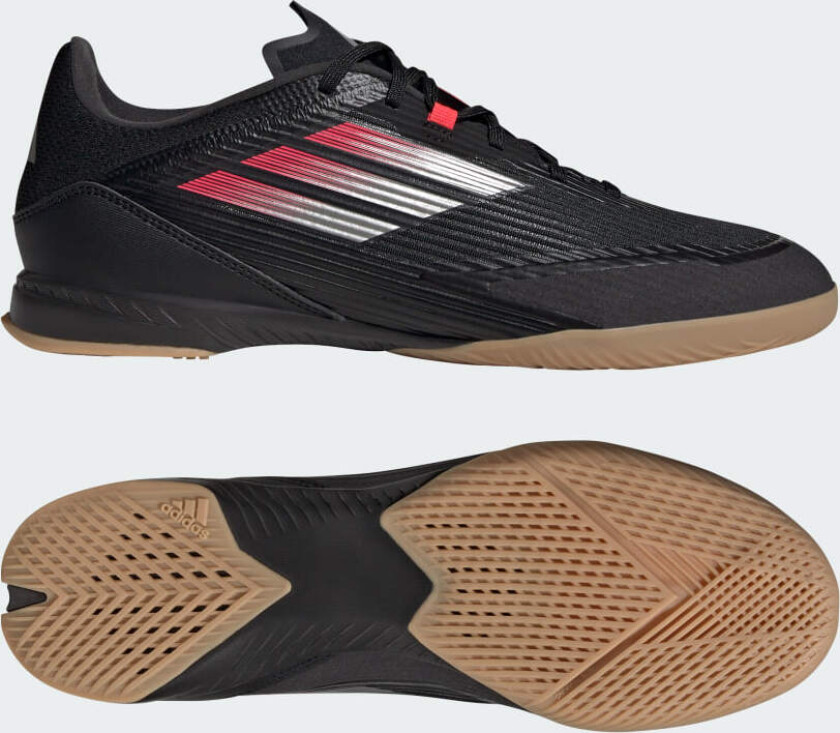 F50 League In Stealth Victory - Svart/metall/lucid Red - Innendørs (Ic), størrelse 44⅔