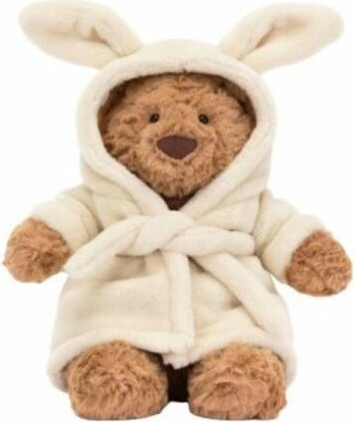 Jellycat Kosedyr Bartholomew Bear Badekåpe - Inkluderer en gavepose.