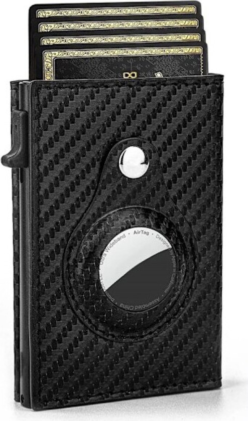 Slank AirTag-lommebok for menn med pengesklips, smart AirTag-lommebok for