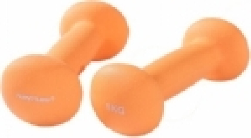 14TUSCL374, Fast vekt Dumbbell, Oransje, Støpejern, Neopren, Neopren, 1 kg, 2 stykker