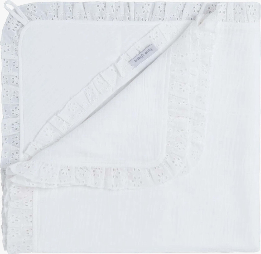 Bilde av Hooded Baby Teppe Calm, White - Tekstiler - 100% Bomull