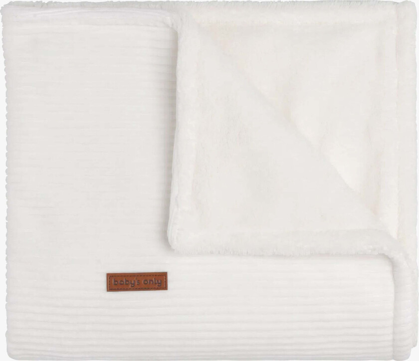 Baby Crib Teppe Teddy Sense, White - Tekstiler - Bomull,Polyester