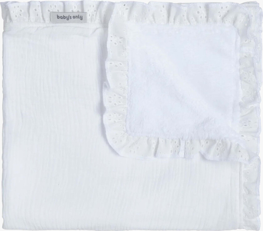 Baby Crib Teppe Teddy Calm, White - Tekstiler - 100% Bomull