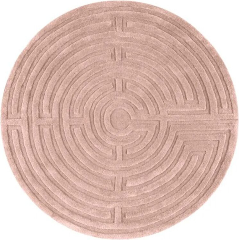 Minilabyrint rund gulvteppe rose-40, 130 cm