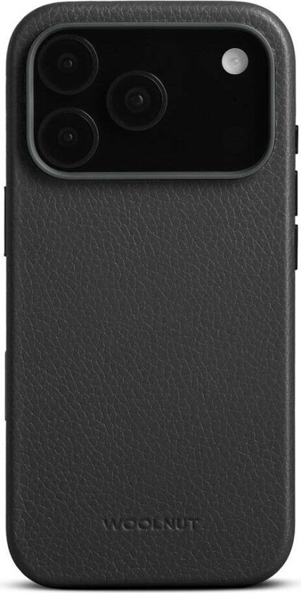 iPhone 17 Pro Ekte Skinn Deksel - MagSafe Kompatibel - Svart