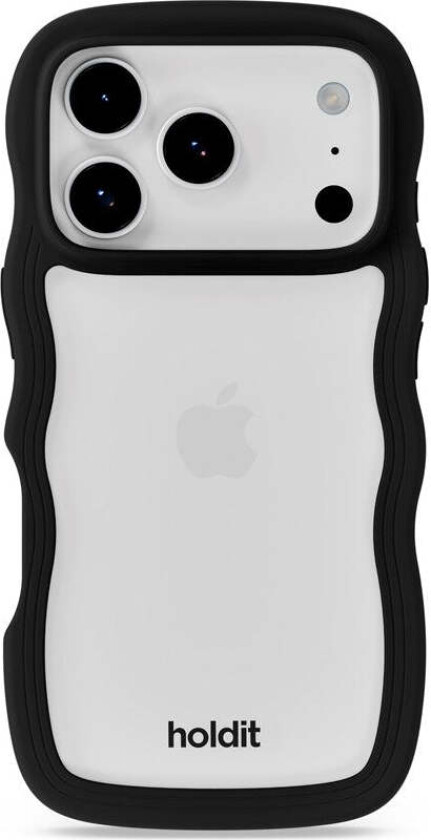 iPhone 17 Pro Wavy Deksel - Black / Transparent