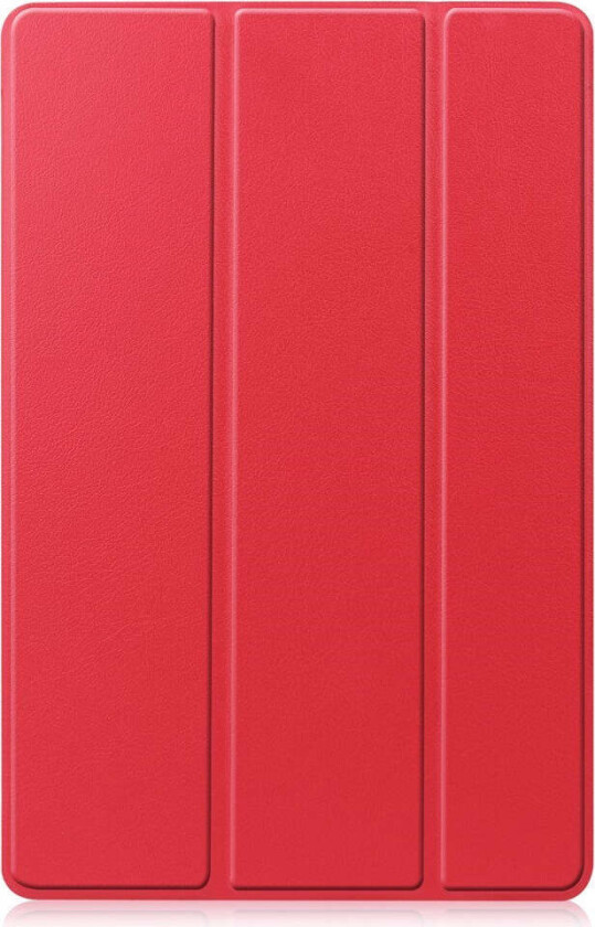 Samsung Galaxy Tab S11 / S10 Lite Tri-Fold Kunstskinn Flip Deksel – Rød