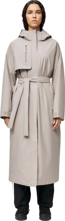 Åse Insulated Coat Low Tide Jakke Beige Grå Grå female M