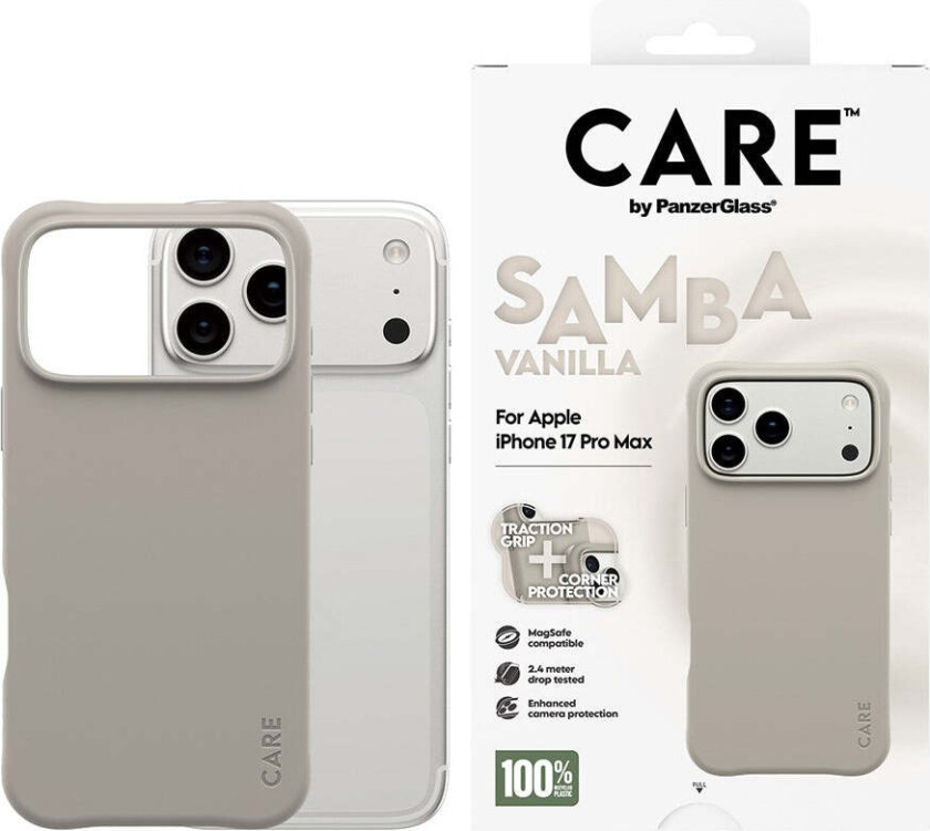 iPhone 17 Pro Max Fashionable Samba Deksel - MagSafe Kompatibel - Vanilla