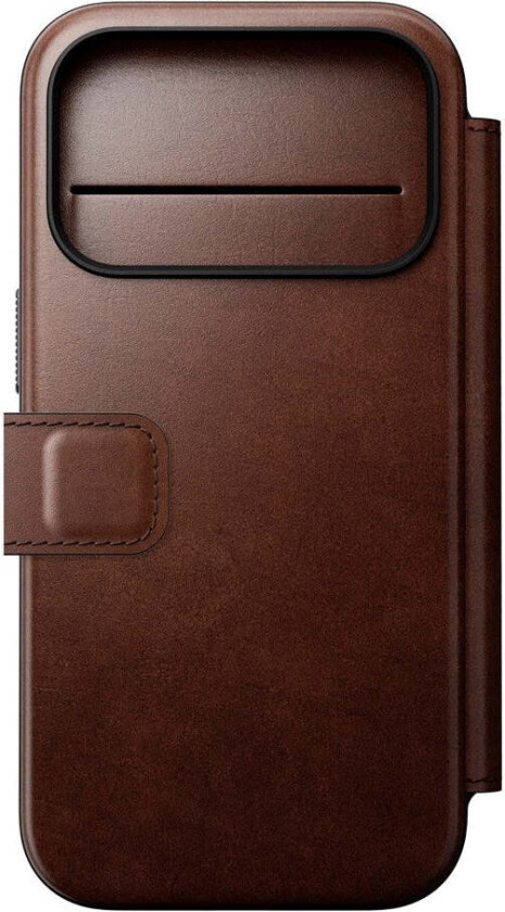 Bilde av iPhone 17 Pro Modern Horween Leather Folio Case - MagSafe Kompatibel - Rustic Brown