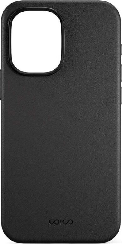 iPhone 17 Epico Leather Pro Mag+ Deksel - MagSafe Kompatibel - Svart