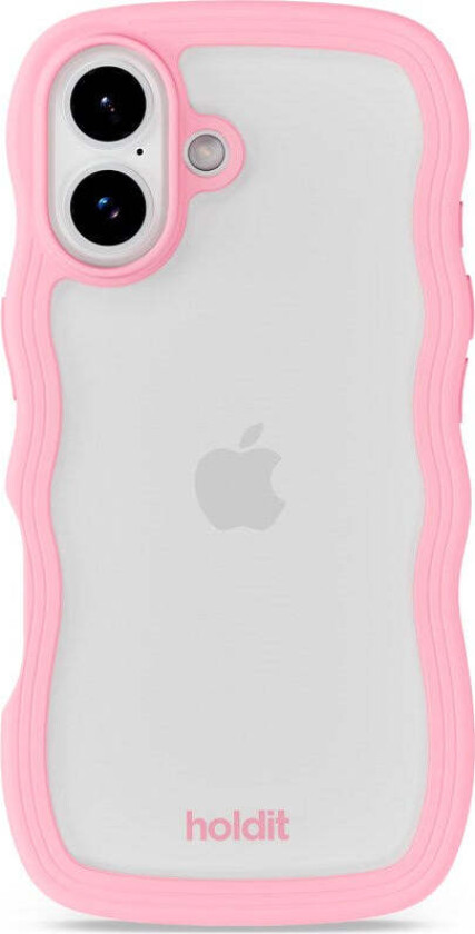 iPhone 17 Wavy Deksel - Pink / Transparent