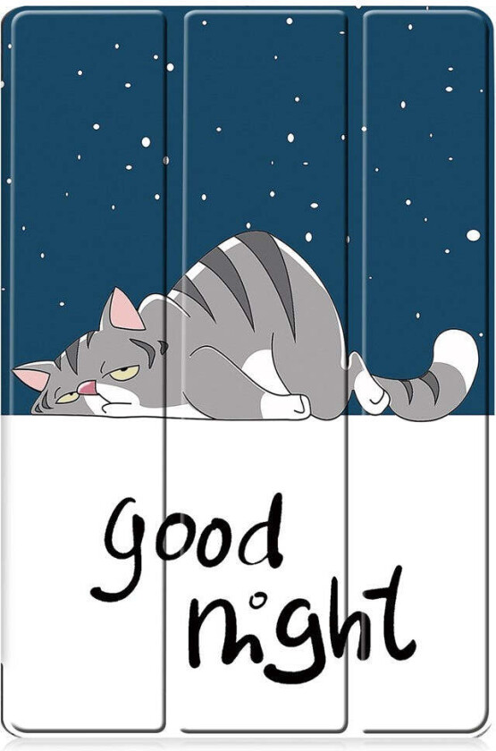 Samsung Galaxy Tab S11 / S10 Lite Kunstskinn Flipp Deksel med Motiv - Sovende Katt