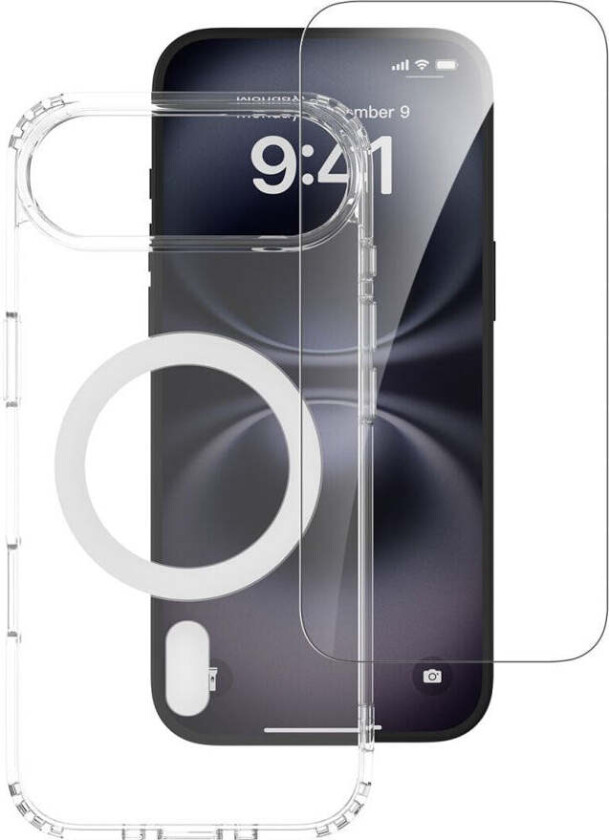 iPhone Air 4Smarts 360° Protection Set m. Deksel & Skjermbeskyttelsesglass - MagSafe Kompatibel - Gjennomsiktig