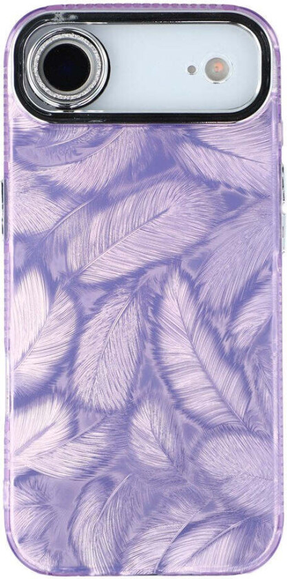 iPhone Air Hybrid Plast Deksel m. Innebygd Kameralinsebeskyttelse - Penselstrøkmønster / Lilla