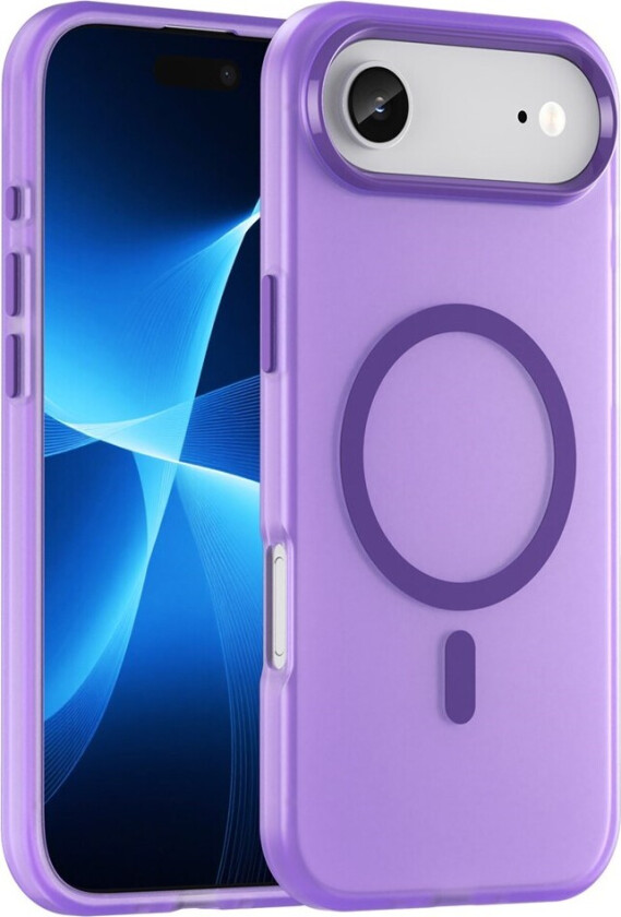 iPhone Air Hybrid Plast Deksel – MagSafe Kompatibel – Matt Gjennomsiktig / Lilla