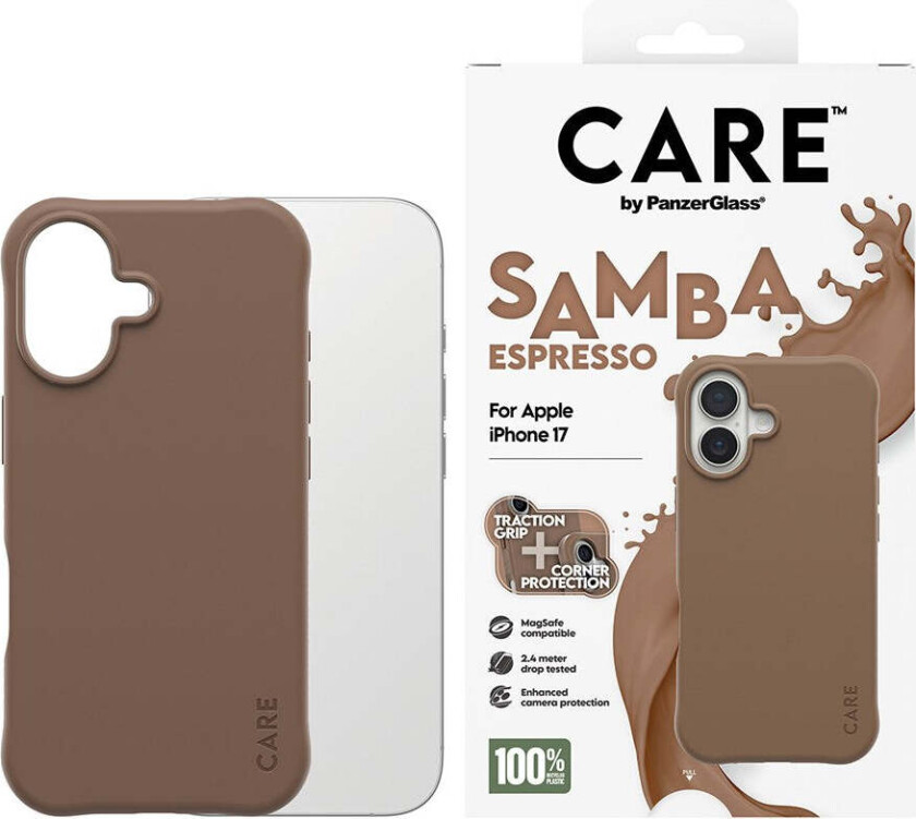 iPhone 17 Fashionable Samba Deksel - MagSafe Kompatibel - Espresso