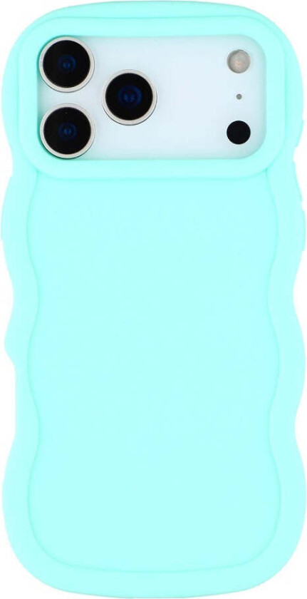 iPhone 17 Pro Fleksibelt Plast Wavy Deksel - Blå