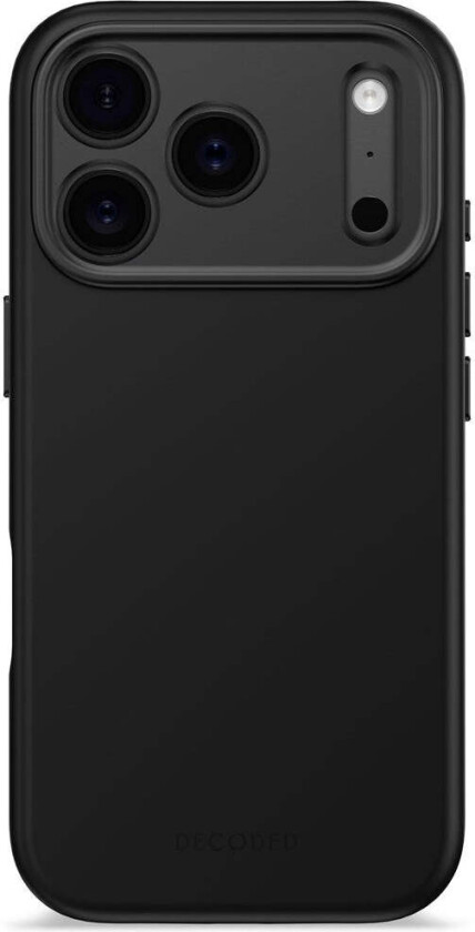 Decoded iPhone 17 Pro AntiMicrobial Silikon Deksel - MagSafe Kompatibel - Phantom Black