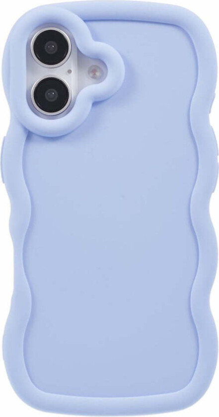 iPhone 17 Fleksibelt Plast Wavy Deksel - Lilla