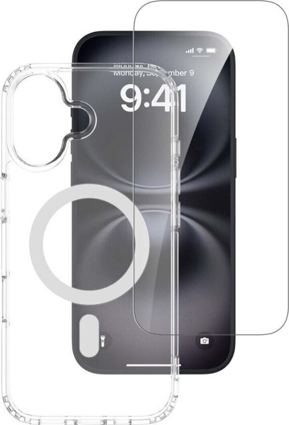 iPhone 17 4Smarts 360° Protection Set m. Deksel & Skjermbeskyttelsesglass - MagSafe Kompatibel - Gjennomsiktig