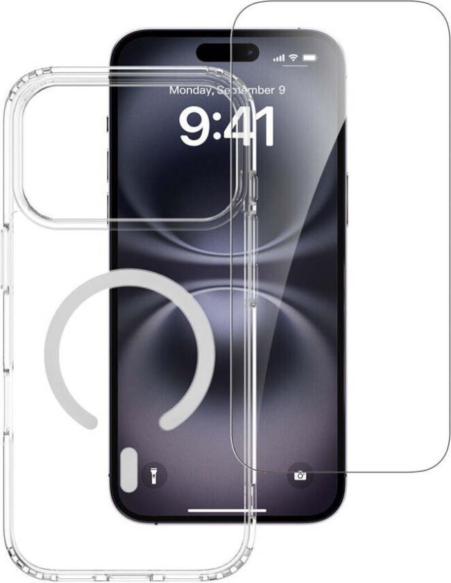 iPhone 17 Pro Max 4Smarts 360° Protection Set m. Deksel & Skjermbeskyttelsesglass - MagSafe Kompatibel - Gjennomsiktig