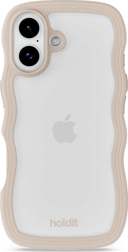 iPhone 17 Wavy Deksel - Light Beige / Transparent