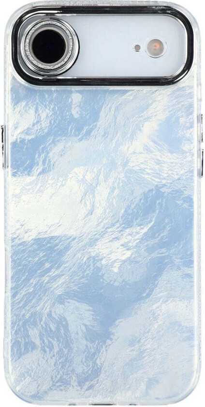 iPhone Air Hybrid Plast Deksel m. Innebygd Kameralinsebeskyttelse - Folie Mønster / Sølv