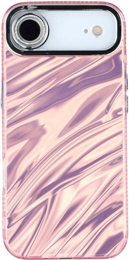 iPhone Air Hybrid Plast Deksel m. Innebygd Kameralinsebeskyttelse - Bølget Mønster / Rosa